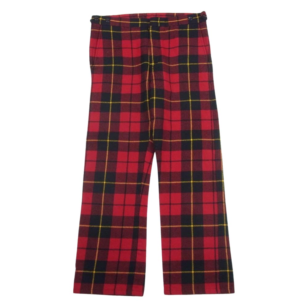 COMME des GARCONS コムデギャルソン W15104 SHIRT シャツ ウール タータンチェック パンツ レッド系 S【中古】