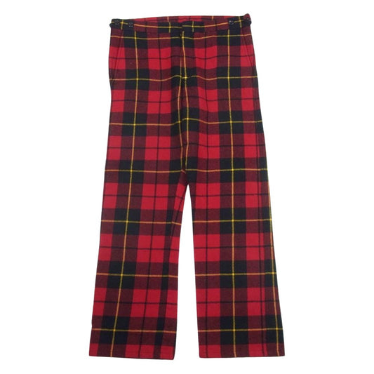 COMME des GARCONS コムデギャルソン W15104 SHIRT シャツ ウール タータンチェック パンツ レッド系 S【中古】