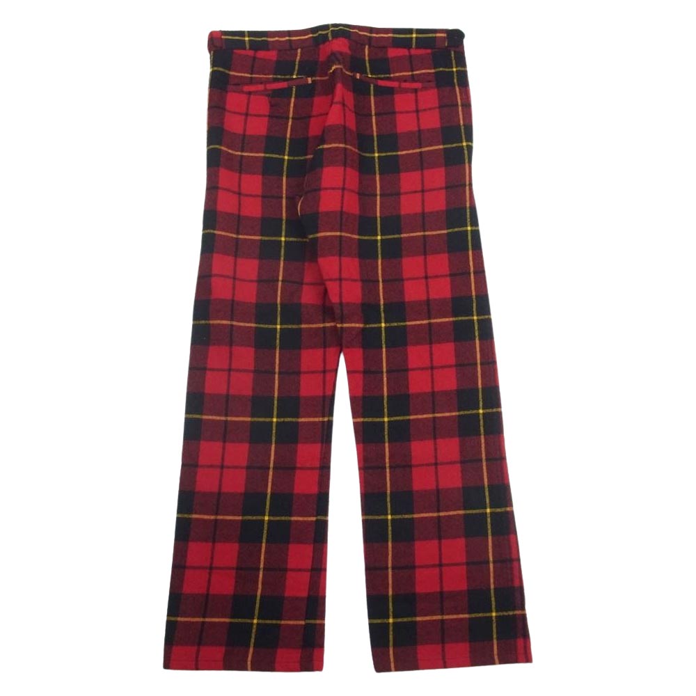 COMME des GARCONS コムデギャルソン W15104 SHIRT シャツ ウール タータンチェック パンツ レッド系 S【中古】