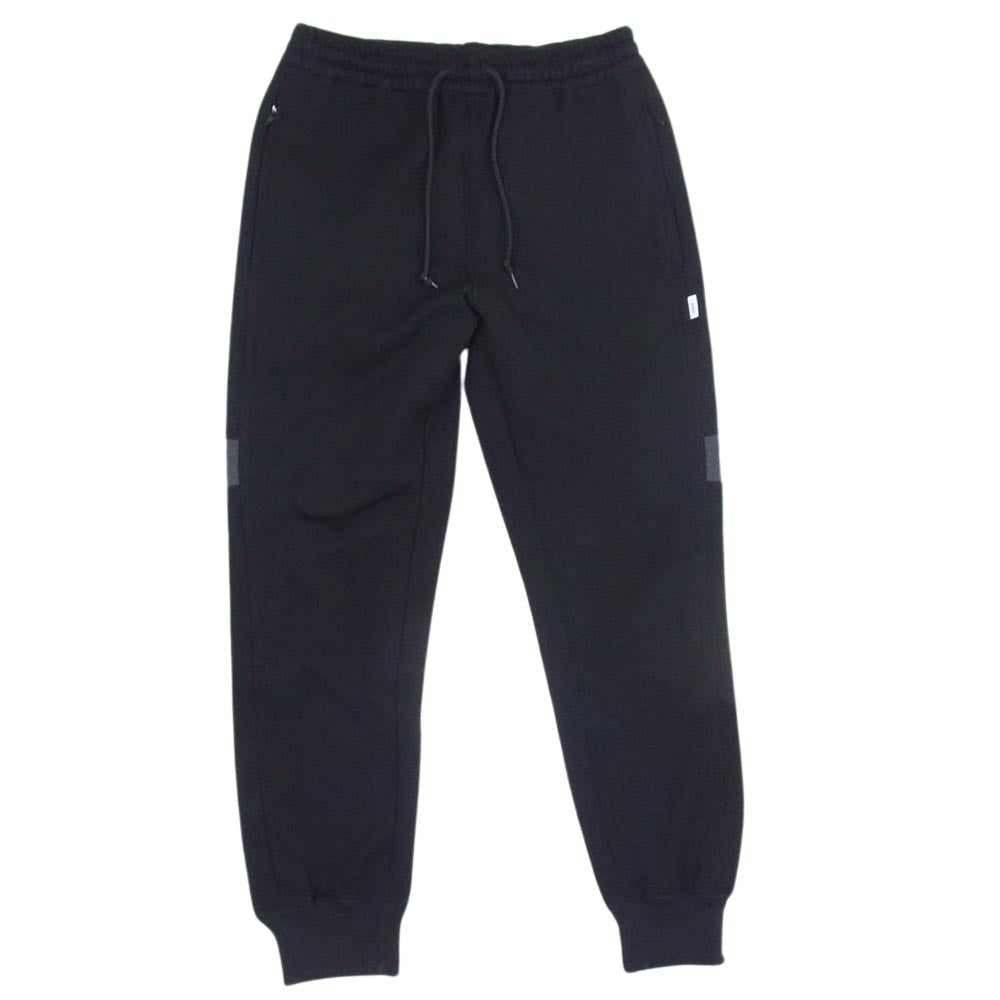 WTAPS ダブルタップス 18AW 182ATDT-CSM17 DEALER TROUSERS ロゴ スウェット パンツ ブラック系 01【中古】