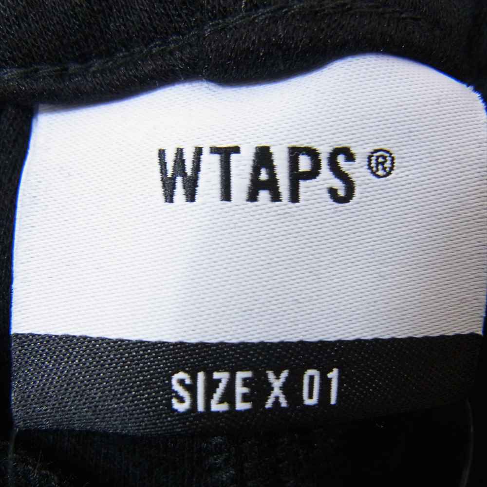 WTAPS ダブルタップス 18AW 182ATDT-CSM17 DEALER TROUSERS ロゴ スウェット パンツ ブラック系 01【中古】