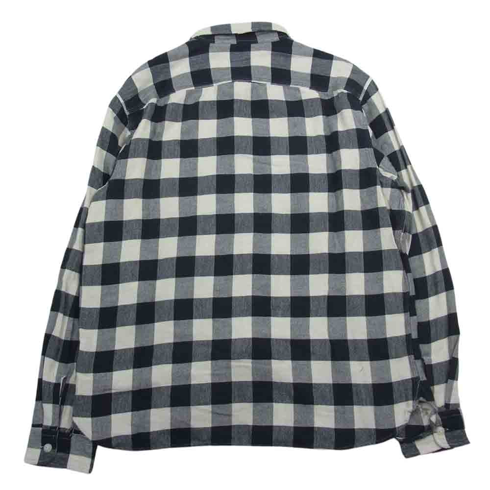 RRL ダブルアールエル × RonHerman ロンハーマン バッファロー チェック 長袖 シャツ ブラック系 XL【中古】