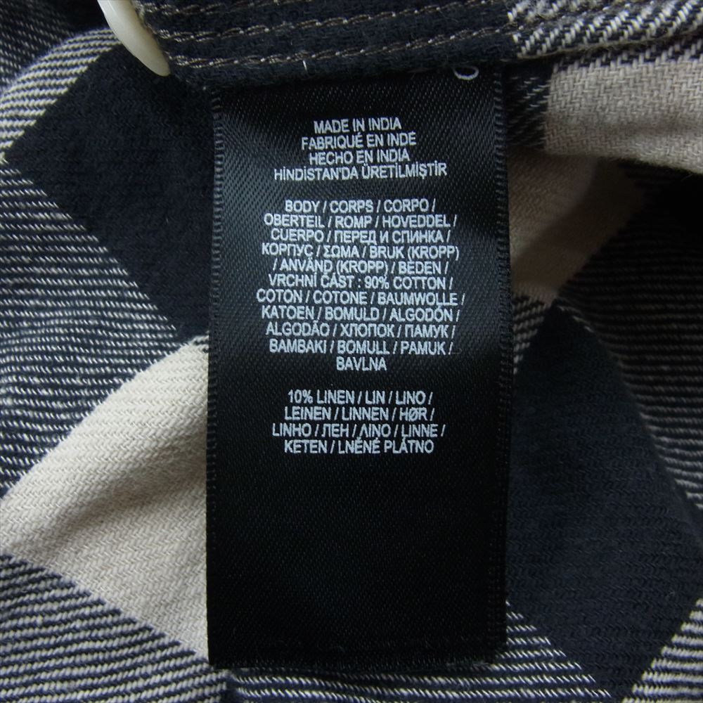 RRL ダブルアールエル × RonHerman ロンハーマン バッファロー チェック 長袖 シャツ ブラック系 XL【中古】