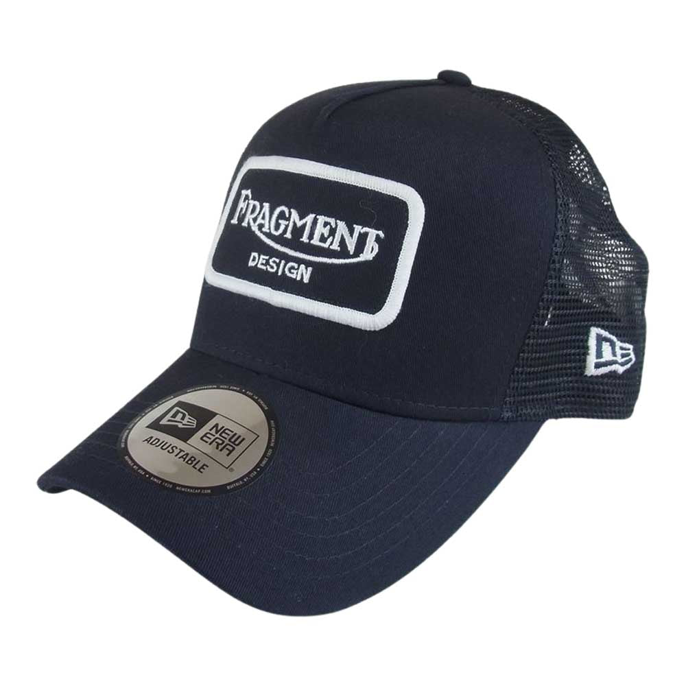 FRAGMENT DESIGN フラグメントデザイン ロゴ ワッペン メッシュ トラッカー キャップ ネイビー系【中古】