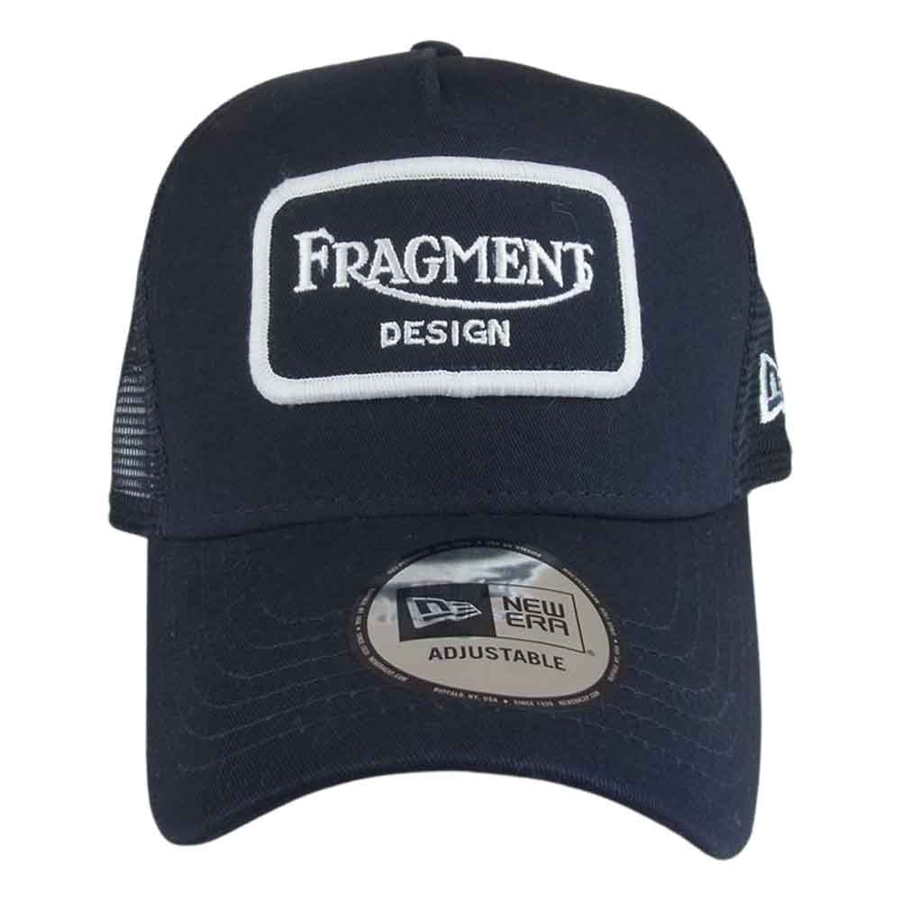 FRAGMENT DESIGN フラグメントデザイン ロゴ ワッペン メッシュ トラッカー キャップ ネイビー系【中古】