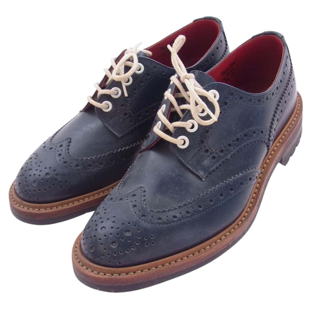 Tricker's トリッカーズ Keswick ケスウィック ウイングチップ レザー シューズ ネイビー系【中古】