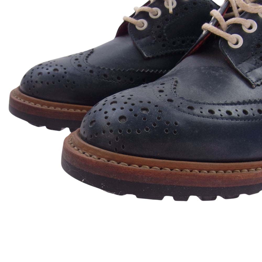 Tricker's トリッカーズ Keswick ケスウィック ウイングチップ レザー シューズ ネイビー系【中古】