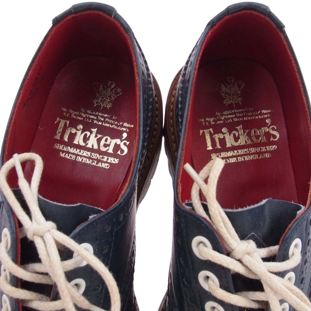 Tricker's トリッカーズ Keswick ケスウィック ウイングチップ レザー シューズ ネイビー系【中古】