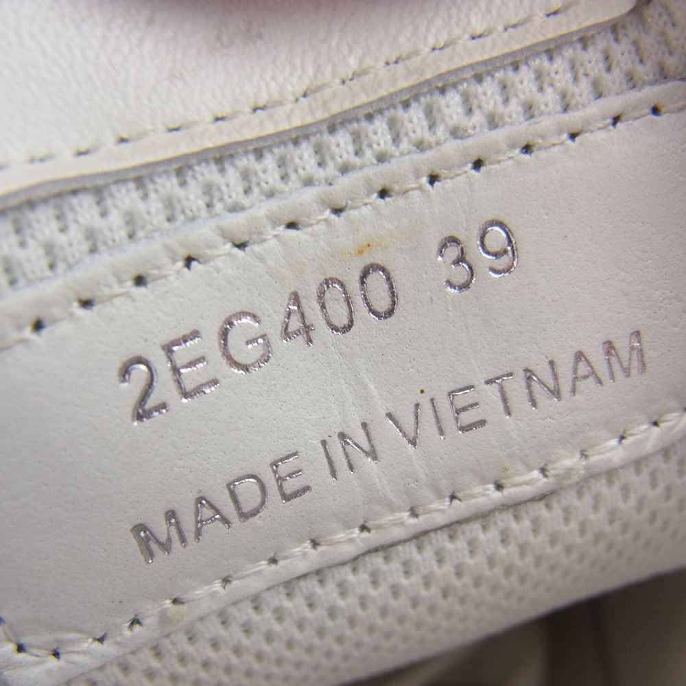 PRADA プラダ 2EG400 ロゴ レザー ローカット スニーカー ホワイト系 39【中古】