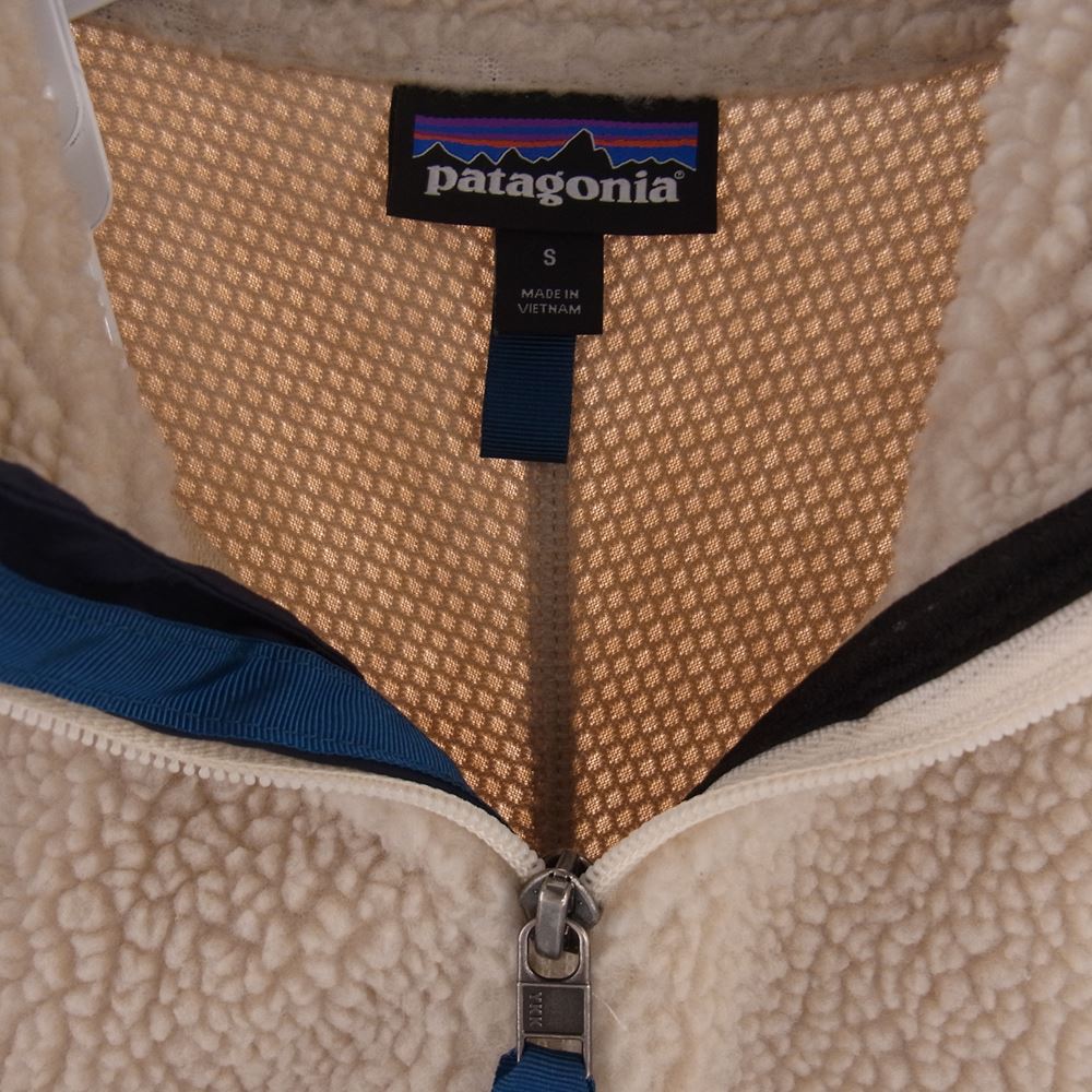patagonia パタゴニア 19AW 23056 19年製 Classic Retro X Jacket クラシック レトロX ボア ジャケット オフホワイト系 ネイビー系 S【中古】
