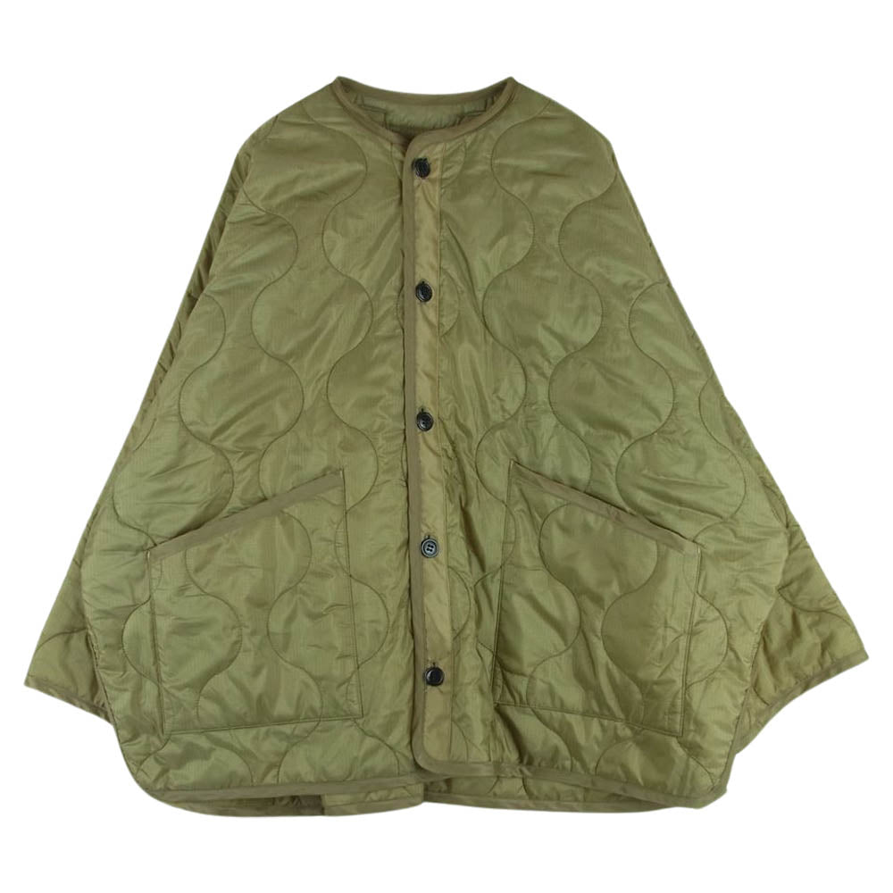 HYKE ハイク 212-17317 QUILTED BIG LINER JACKET キルティング ビッグ ライナー ジャケット カーキ系 S 1【中古】
