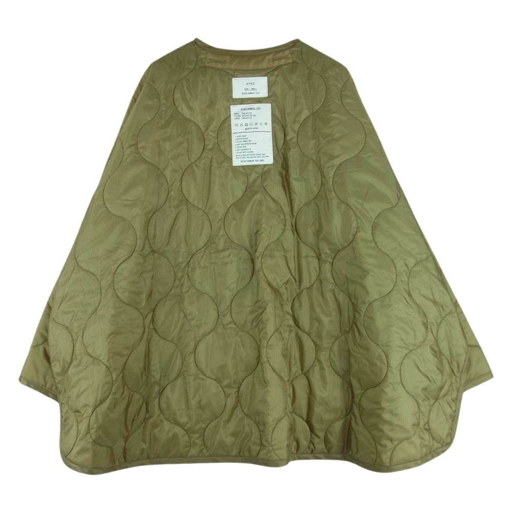 HYKE ハイク 212-17317 QUILTED BIG LINER JACKET キルティング ビッグ ライナー ジャケット カーキ系 S 1【中古】