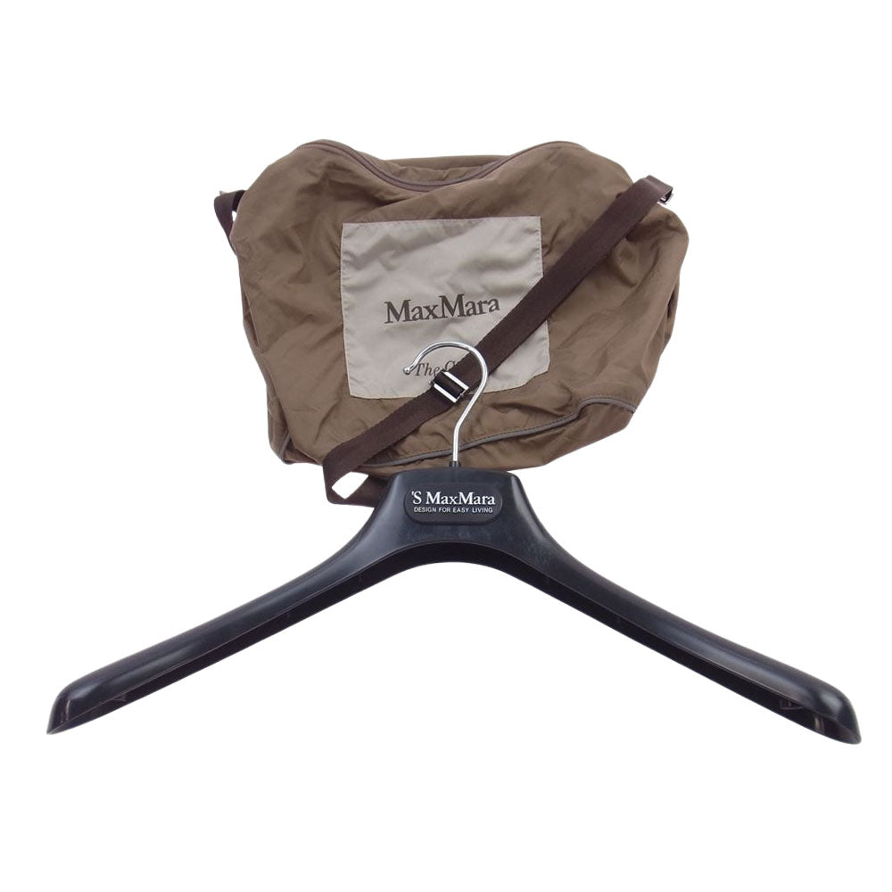 MAX MARA マックスマーラ The Cube. 19-49-60906 ビジュー装飾 別布付き ダウンコート ライトブラウン系 40【極上美品】【中古】