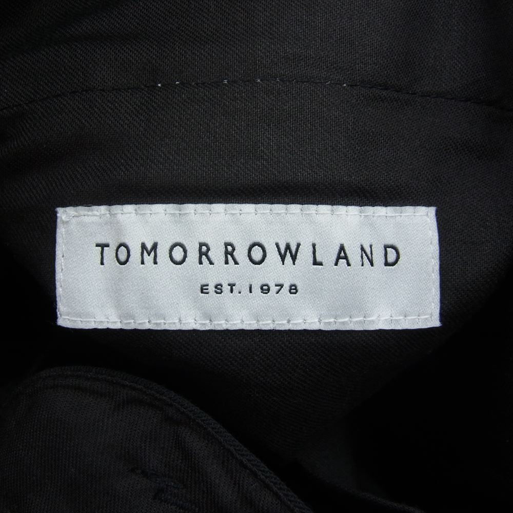 TOMORROWLAND トゥモローランド ポリエステル コットンツイル ダブルバックル パンツ グルカトラウザーズ ブラック系 S【中古】