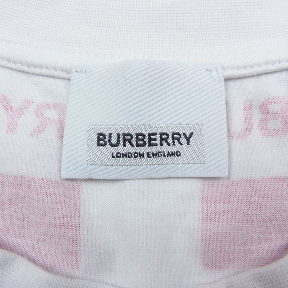 BURBERRY バーバリー 22SS 8051983 イタリア製 LONDON ENGLAND ユニバーサルパスポート スローガンプリント クルーネック 半袖 Tシャツ ホワイト系 L【中古】