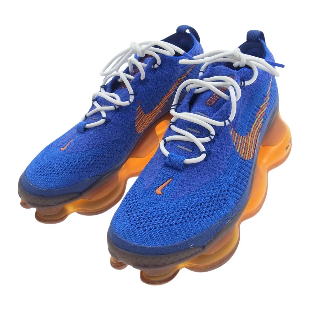 NIKE ナイキ DX4768-400 AIR MAX SCORPION FLYKNIT SE RACER BLUE SAFETY ORANGE エアマックス フライニット レーサー ローカット スニーカー ブルー系 28.0cm【中古】