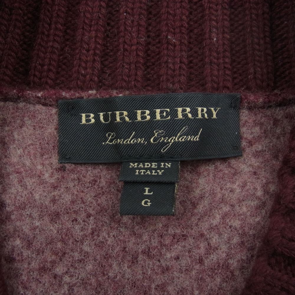 BURBERRY バーバリー 4549327 イタリア製 LONDON ENGLAND ロンドン イングランド アーガイル マルチパターン Vネック ニット セーター マルチカラー系 L【中古】