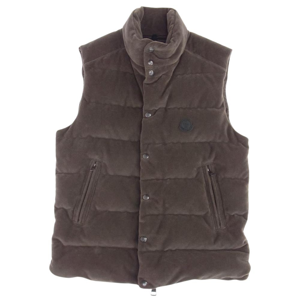 MONCLER モンクレール TIBB チブ コーデュロイ ダウンベスト ブラウン系 1【中古】