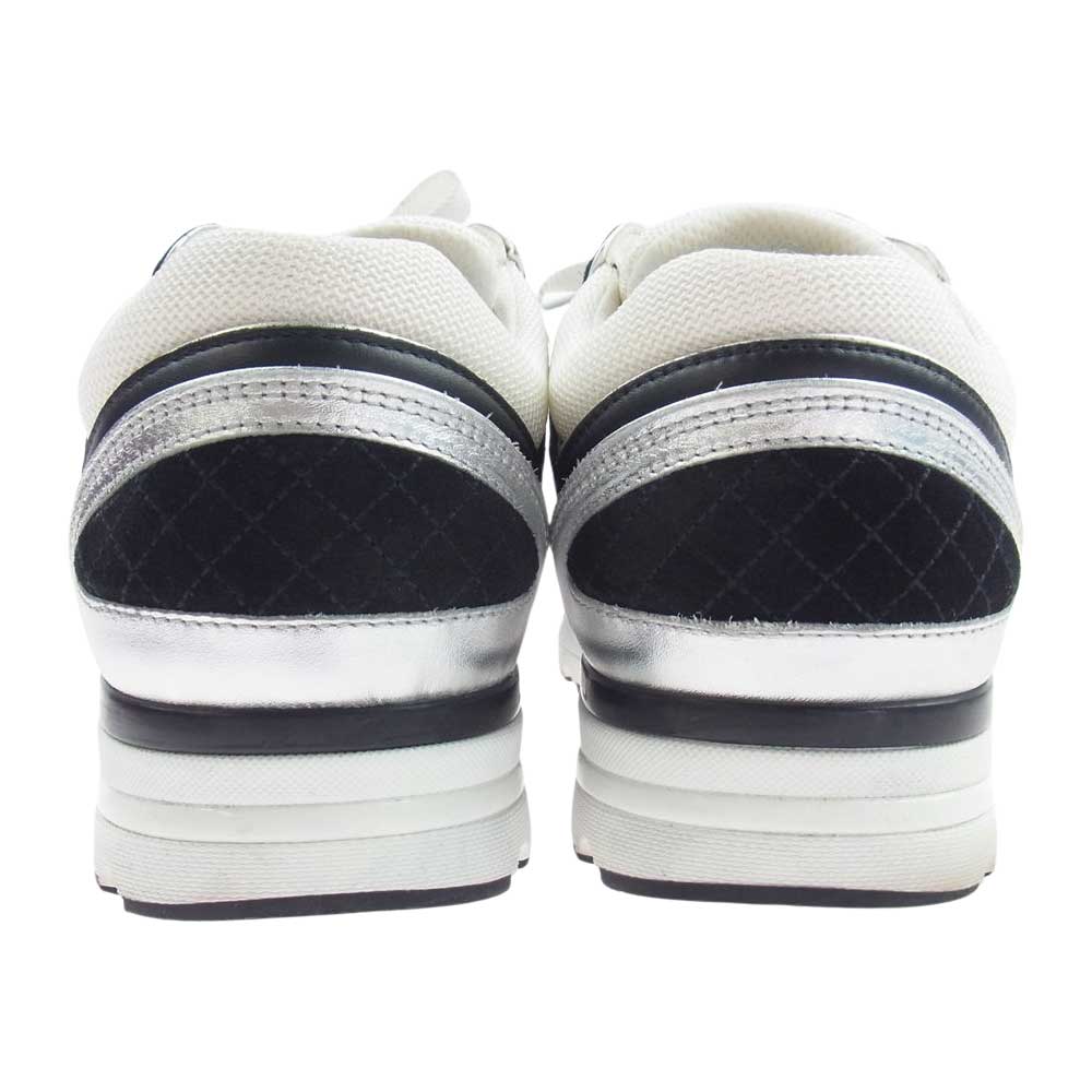 CHANEL シャネル G39068 Sneakers 23C ココマーク レザー切替 ローカット スニーカー ホワイト系 42【中古】