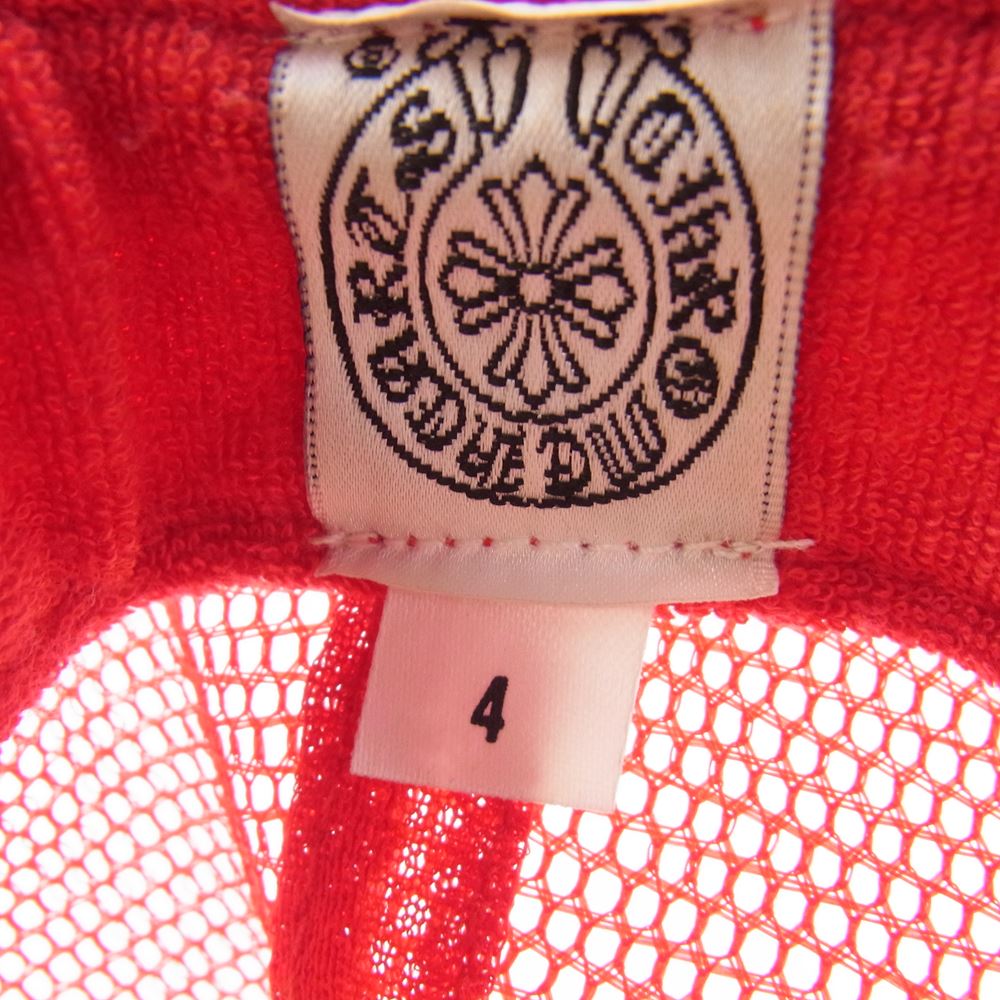 CHROME HEARTS クロムハーツ（原本無） FUCK トラッカー キャップ 帽子 レッド レッド系 4【中古】