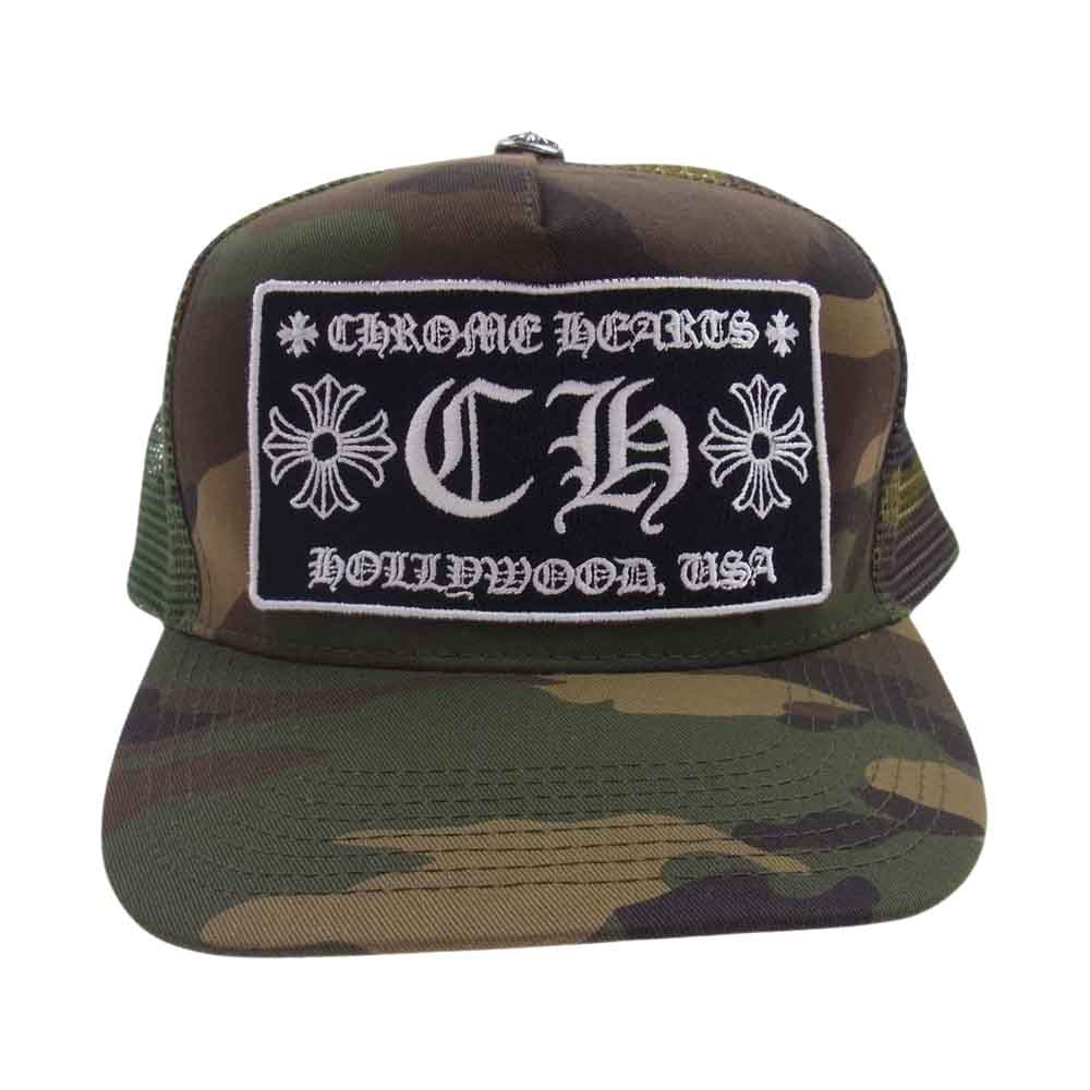 CHROME HEARTS クロムハーツ（原本無） CH カモ柄 トラッカー キャップ 帽子 カーキ系【中古】