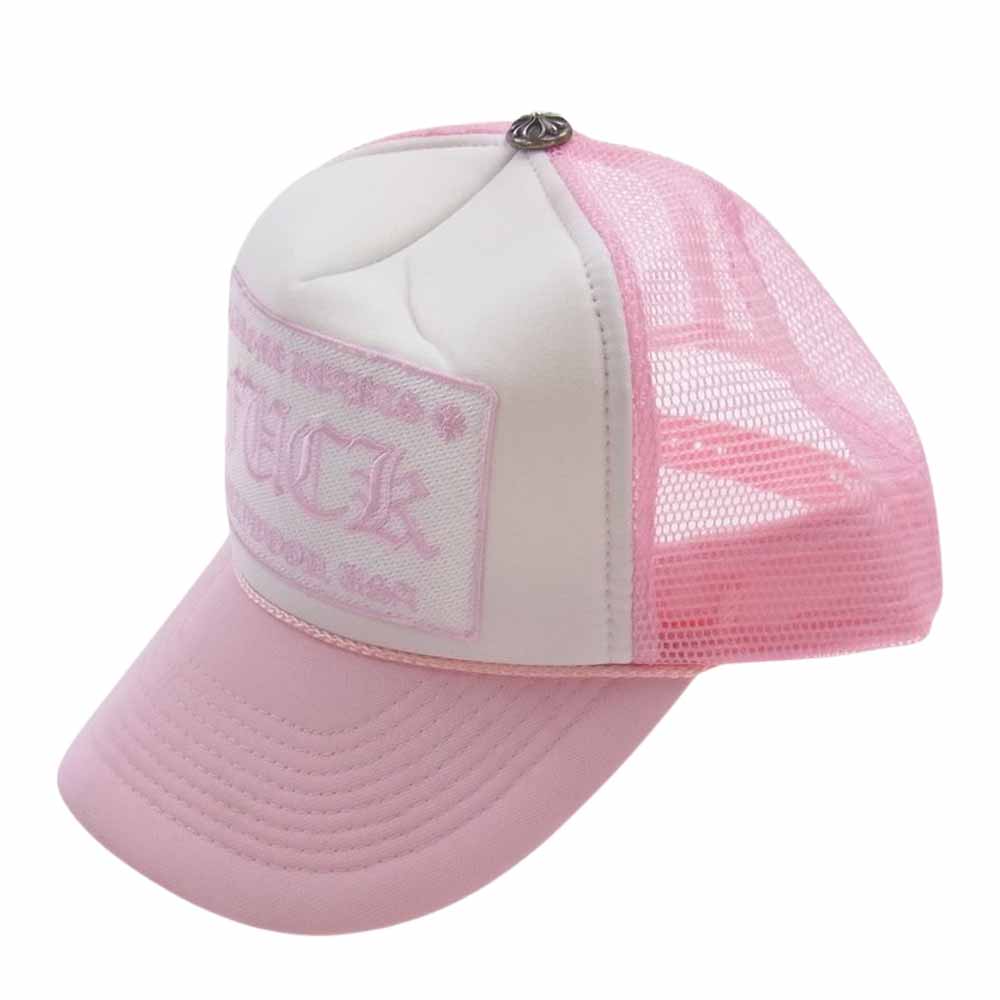 CHROME HEARTS クロムハーツ（原本無） FUCK トラッカー キャップ 帽子 ピンク ピンク系 4【中古】