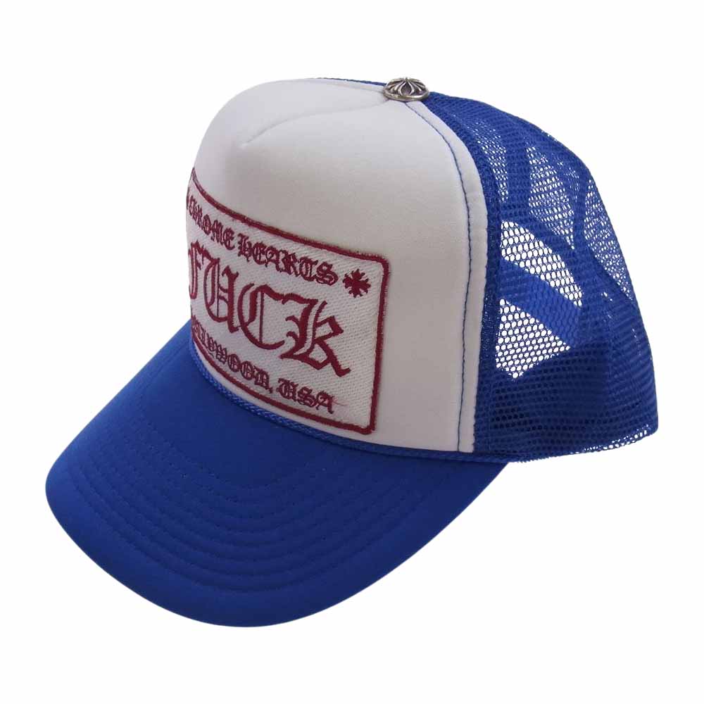 CHROME HEARTS クロムハーツ（原本無） FUCK トラッカー キャップ 帽子 ブルー ブルー系 4【中古】