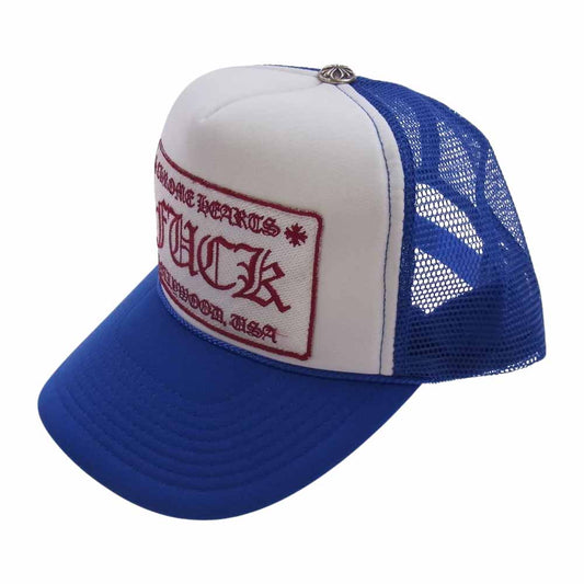 CHROME HEARTS クロムハーツ（原本無） FUCK トラッカー キャップ 帽子 ブルー ブルー系 4【中古】