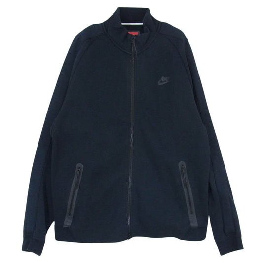NIKE ナイキ 614378-010 テックフリース トラック ジャケット ロゴ ジップアップ インディゴブルー系 L【中古】