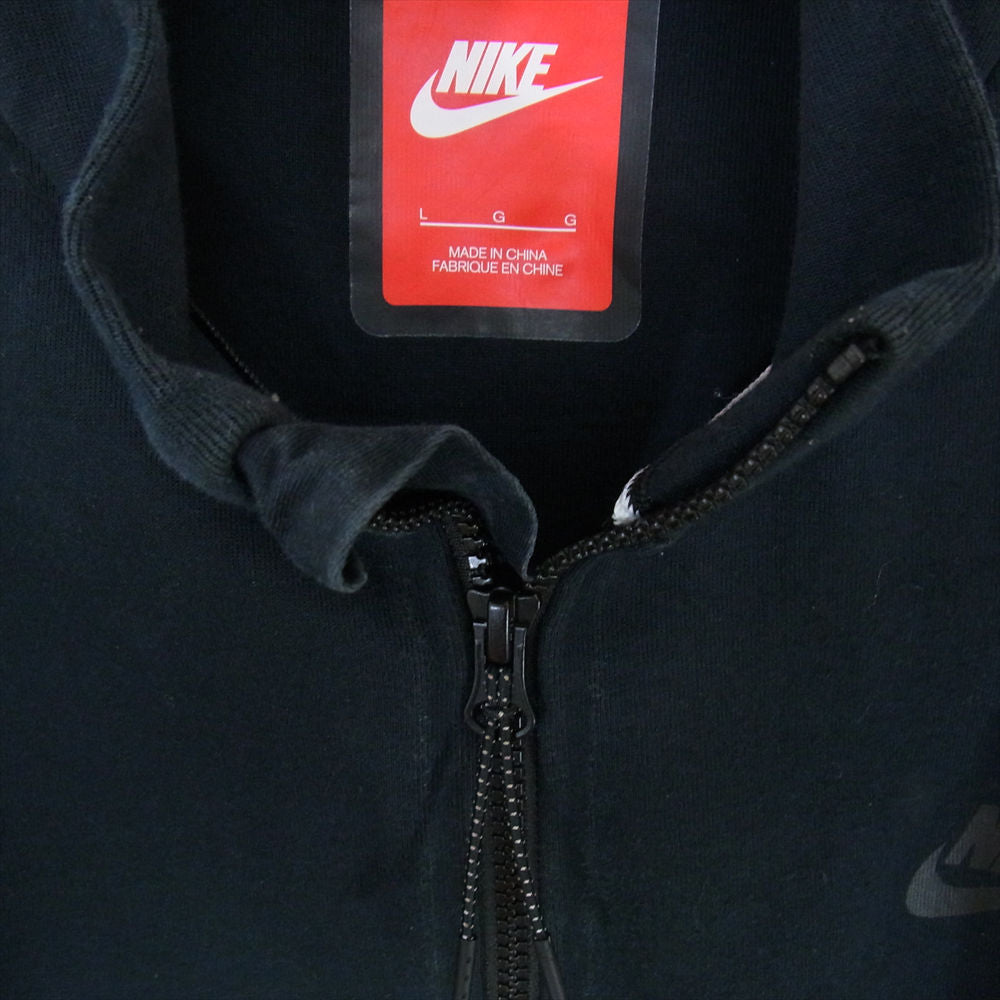 NIKE ナイキ 614378-010 テックフリース トラック ジャケット ロゴ ジップアップ インディゴブルー系 L【中古】