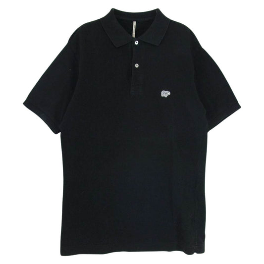 Scye サイ 5114-21350 BASICS ベーシックス 鹿の子 胸ワッペン 半袖 ポロ シャツ ブラック系 40【中古】