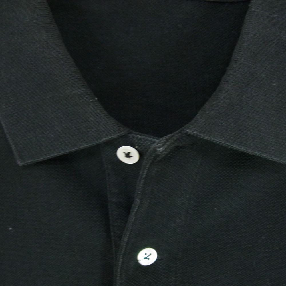 Scye サイ 5114-21350 BASICS ベーシックス 鹿の子 胸ワッペン 半袖 ポロ シャツ ブラック系 40【中古】