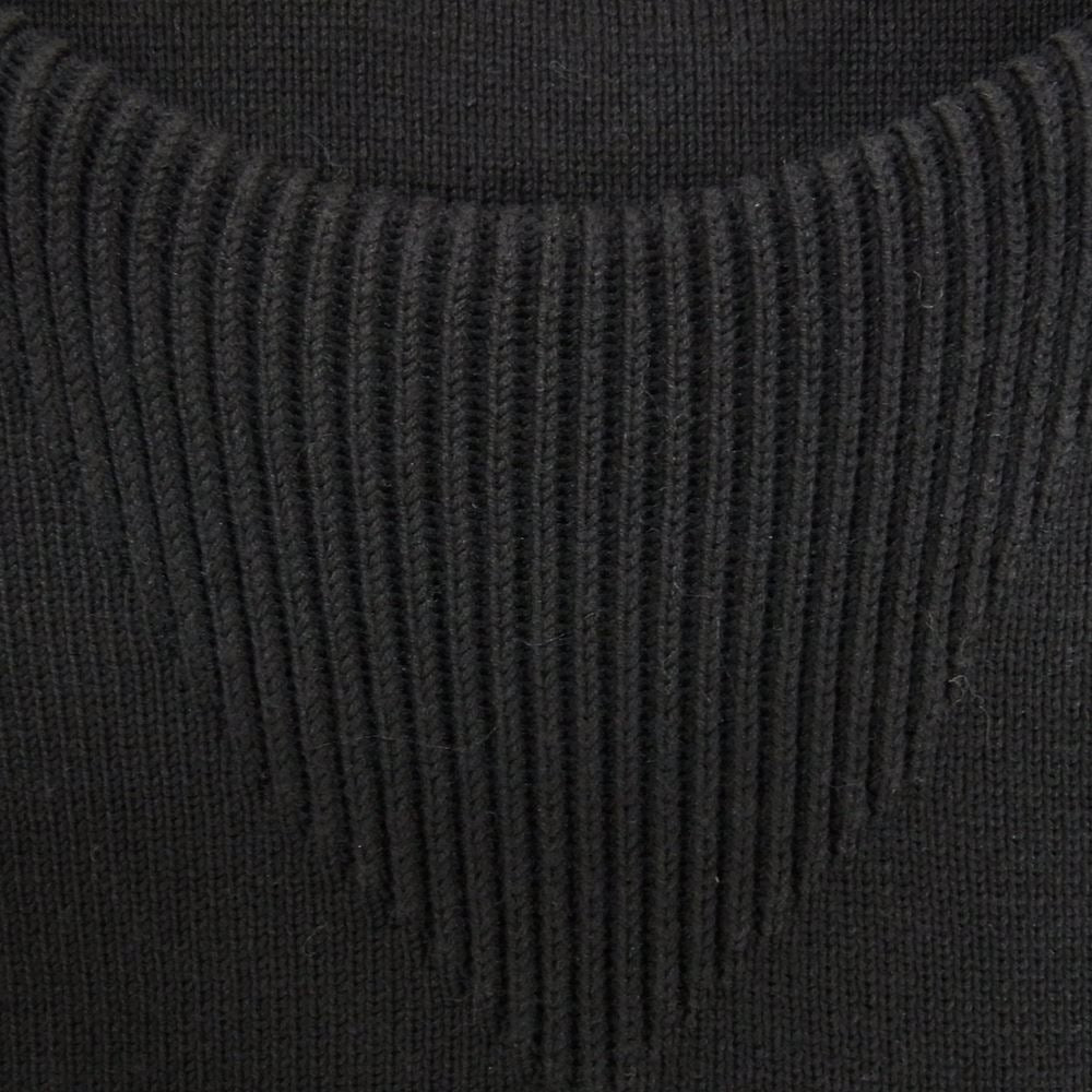 HYKE ハイク 151-11036 シルク混 クルーネック ニット Tシャツ ブラック系 1【中古】