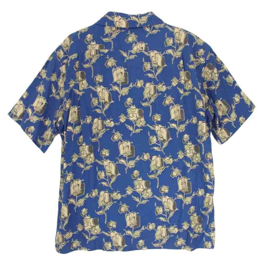 TOGA トーガ 17SS TP71-FJ510 PULLA プルラ archives アーカイブス Print shirt special プリント アロハ シャツ スペシャル 半袖 ブルー系 42【中古】
