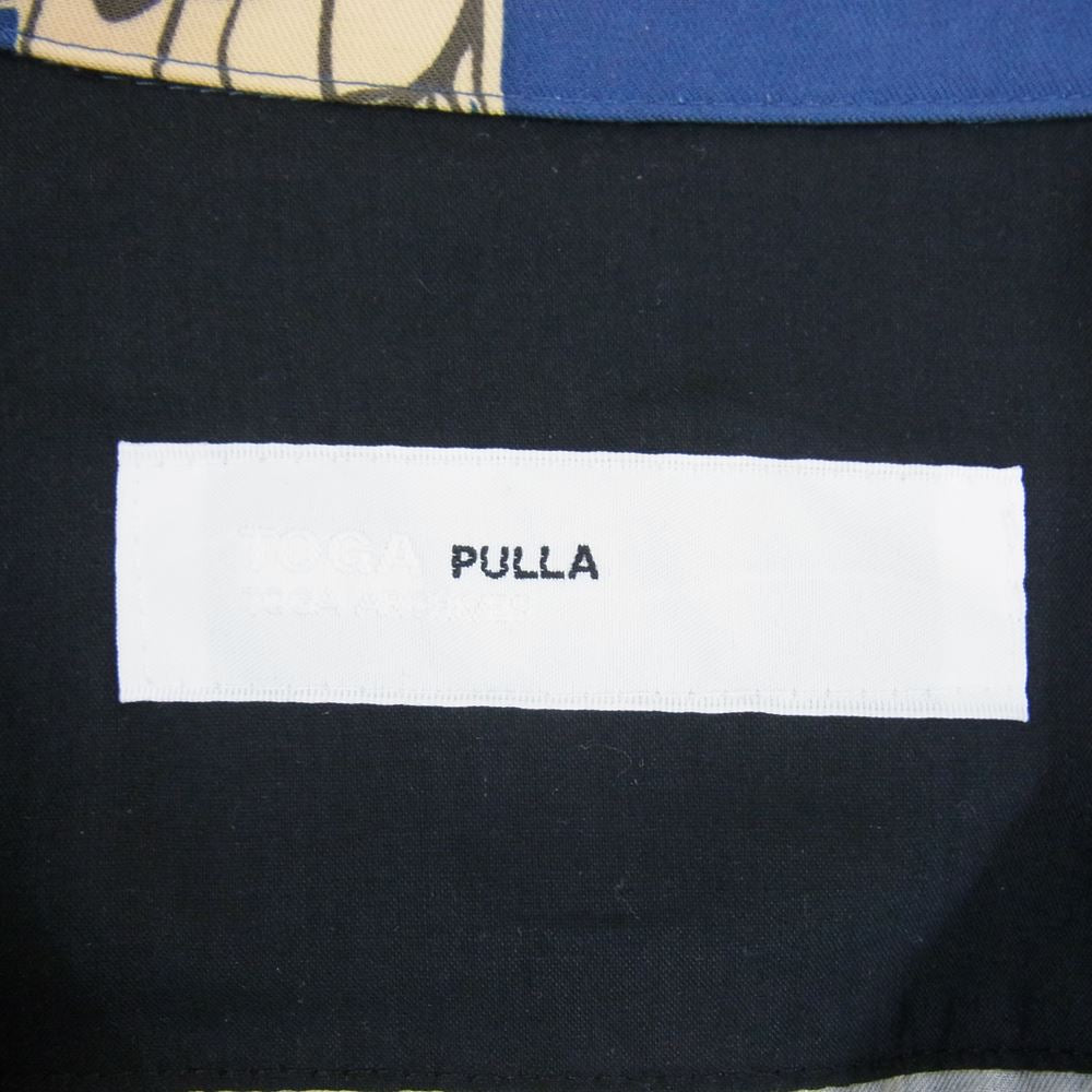 TOGA トーガ 17SS TP71-FJ510 PULLA プルラ archives アーカイブス Print shirt special プリント アロハ シャツ スペシャル 半袖 ブルー系 42【中古】
