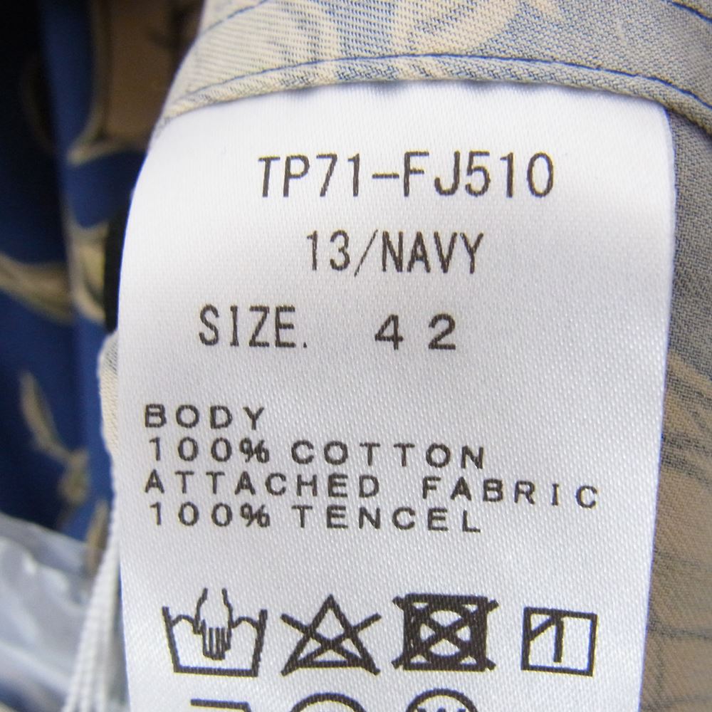 TOGA トーガ 17SS TP71-FJ510 PULLA プルラ archives アーカイブス Print shirt special プリント アロハ シャツ スペシャル 半袖 ブルー系 42【中古】