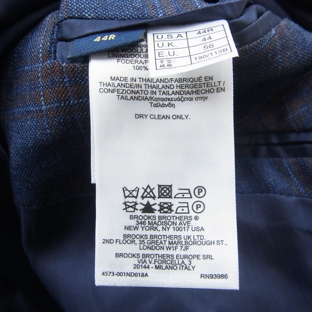 Brooks Brothers ブルックスブラザーズ ウール テーラード ジャケット ネイビー系 44R【中古】