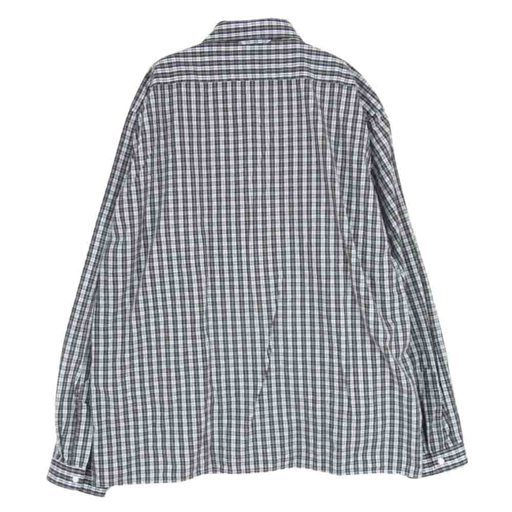 YAECA ヤエカ 12119 COMFORT SHIRT RELAX STANDARD コンフォート チェック シャツ ブラウン系 ホワイト系 M【中古】
