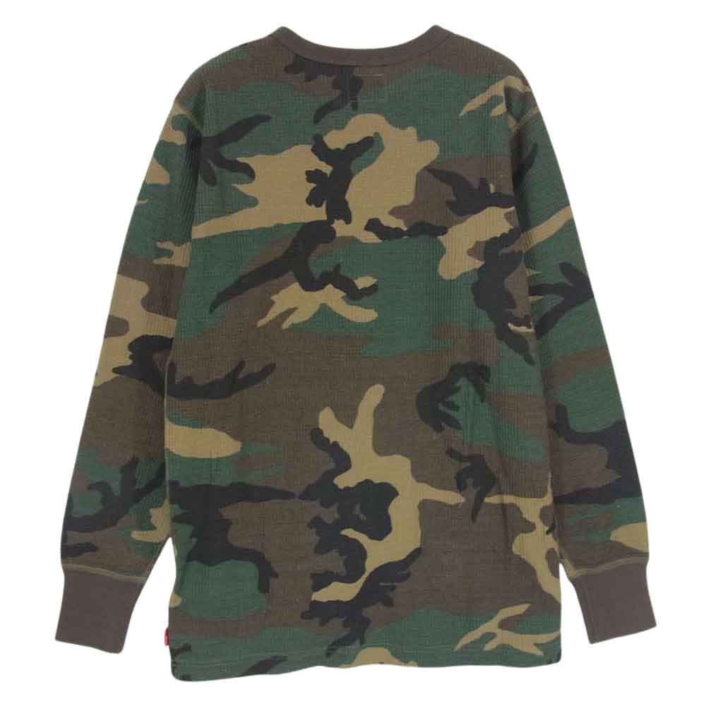 WTAPS ダブルタップス 162ATDT-CSM22 WAFFLE LS 02 カモ 迷彩 サーマル 長袖 Tシャツ モスグリーン系 M【中古】