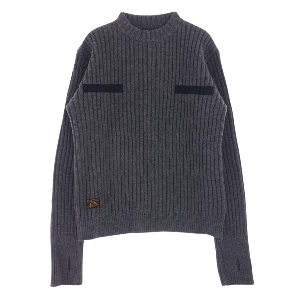 WTAPS ダブルタップス 15AW 152MADT-KNM02 COMMANDER コマンダー クルーネック ニット  グレー系 2【中古】