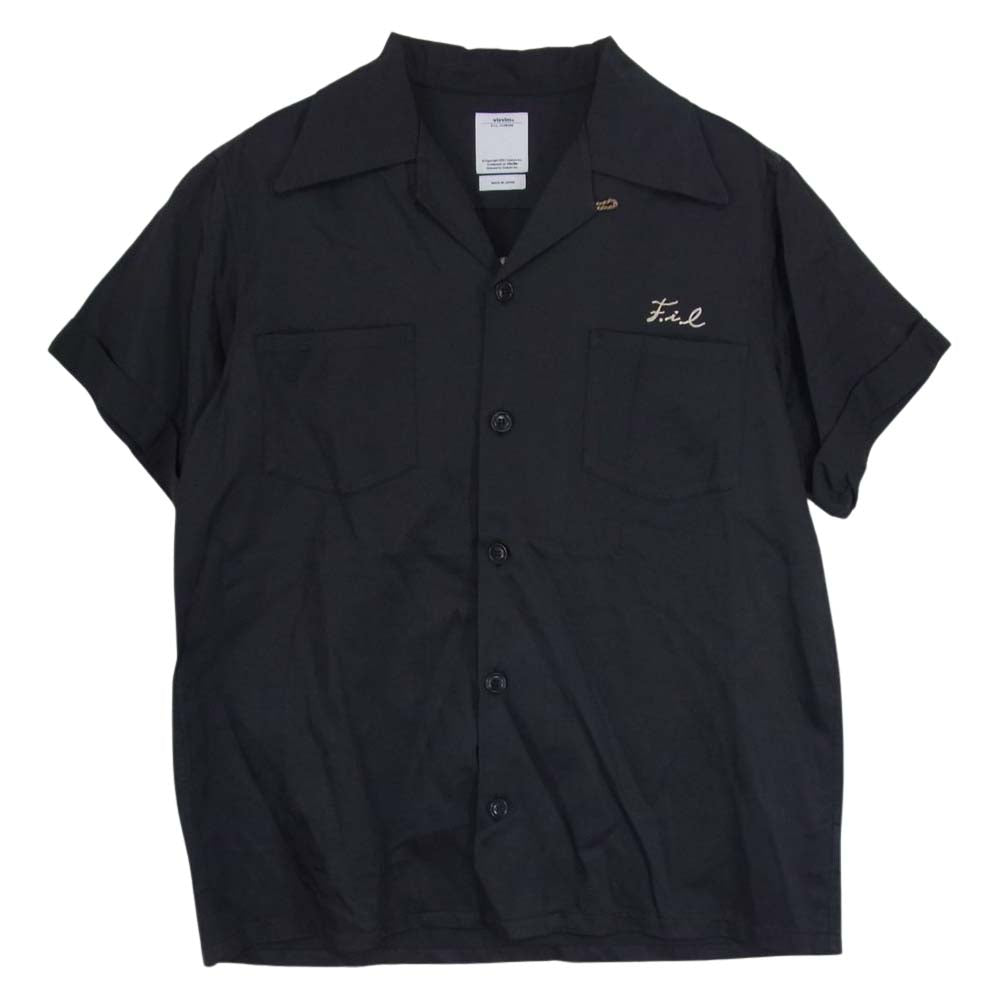 VISVIM ビズビム 16SS 0116105011029 IRVIING SHIRT S/S RAYON COTTON レーヨン オープンカラー 半袖 シャツ  ブラック系 2【中古】
