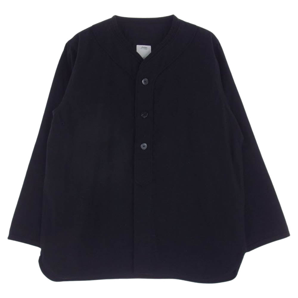 VISVIM ビズビム 17SS 117105011023 DUGOUT SHIRT ダグアウト ベースボール ウール シャツ 長袖 ブラック系 2【中古】