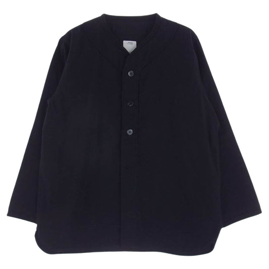 VISVIM ビズビム 17SS 117105011023 DUGOUT SHIRT ダグアウト ベースボール ウール シャツ 長袖 ブラック系 2【中古】