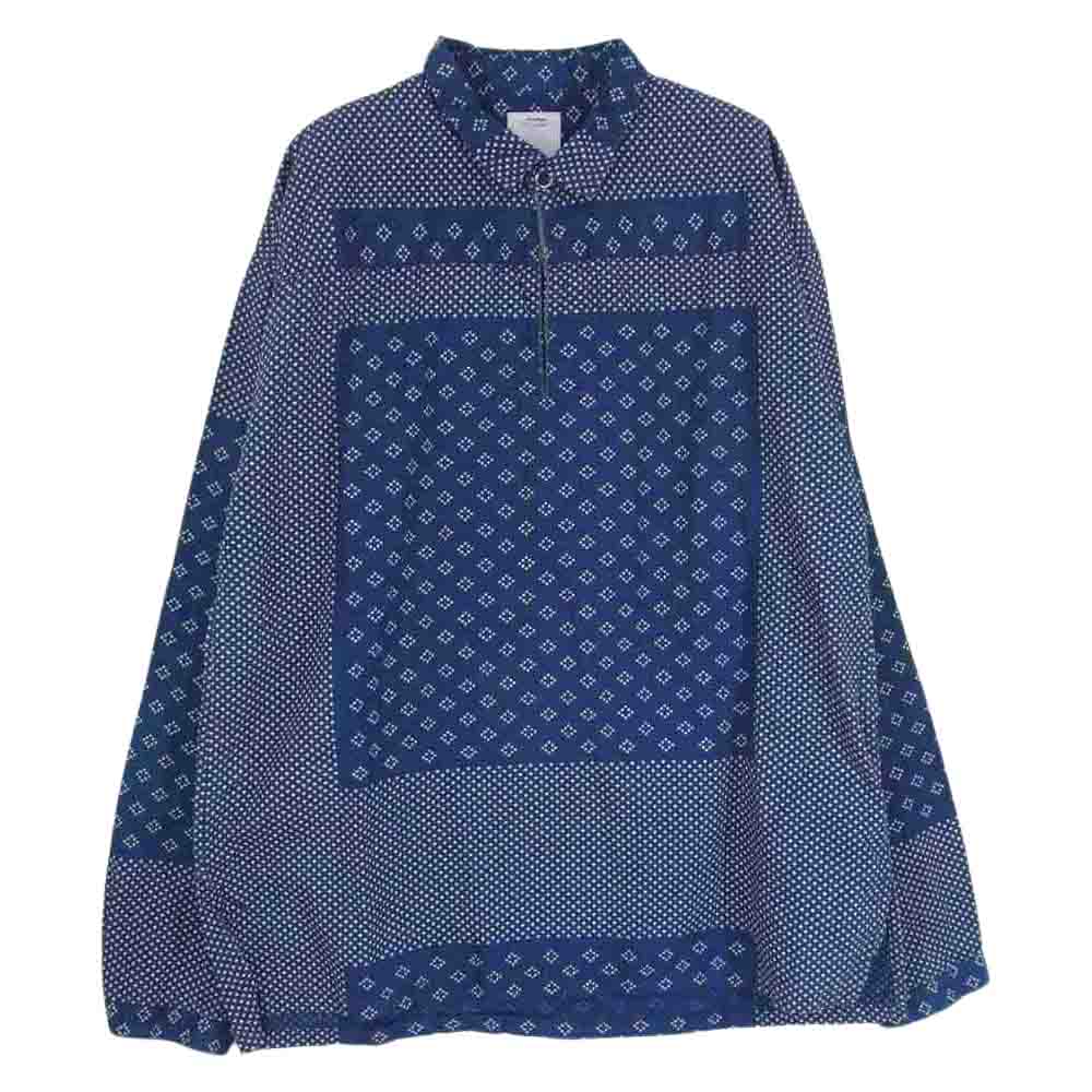 VISVIM ビズビム 14SS  0114105011027 KERCHIEF DOTS TUNIC SHIRT カーチフ ドット チュニック シャツ ネイビー系 2【中古】