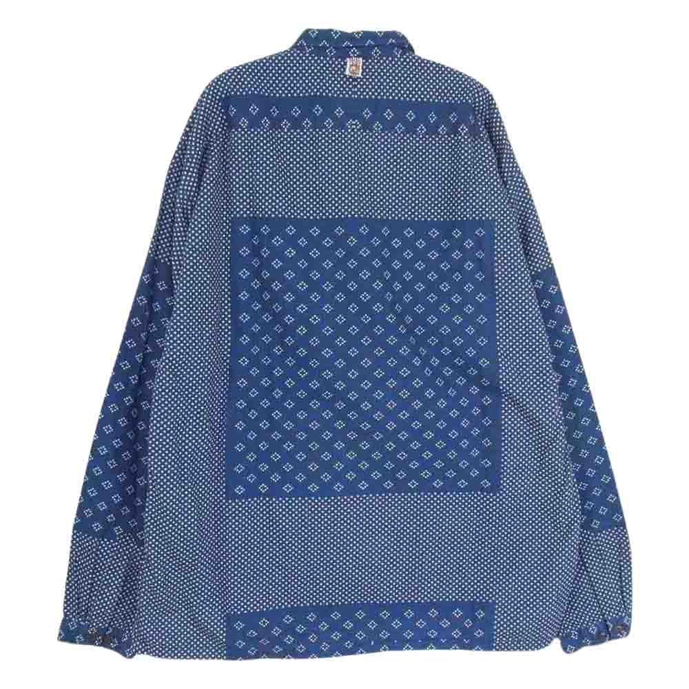 VISVIM ビズビム 14SS  0114105011027 KERCHIEF DOTS TUNIC SHIRT カーチフ ドット チュニック シャツ ネイビー系 2【中古】