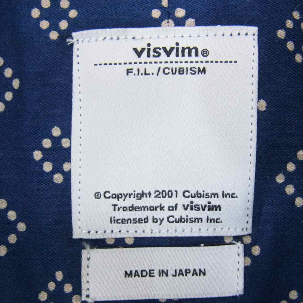 VISVIM ビズビム 14SS  0114105011027 KERCHIEF DOTS TUNIC SHIRT カーチフ ドット チュニック シャツ ネイビー系 2【中古】