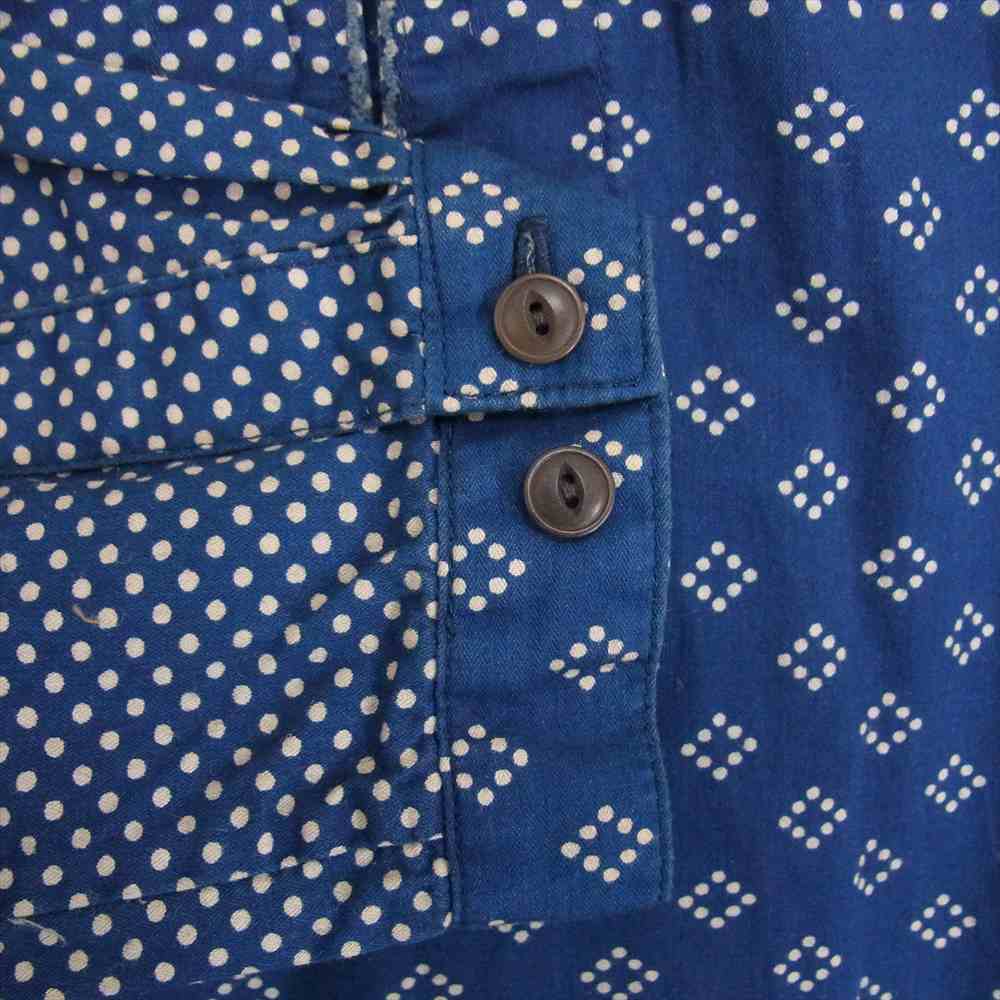 VISVIM ビズビム 14SS  0114105011027 KERCHIEF DOTS TUNIC SHIRT カーチフ ドット チュニック シャツ ネイビー系 2【中古】