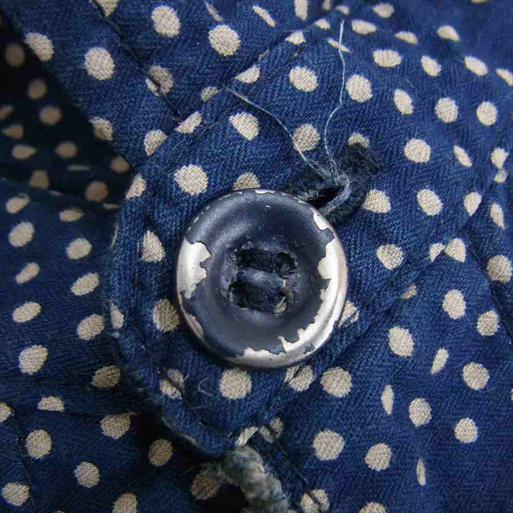 VISVIM ビズビム 14SS  0114105011027 KERCHIEF DOTS TUNIC SHIRT カーチフ ドット チュニック シャツ ネイビー系 2【中古】