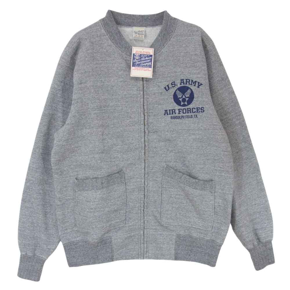 Buzz Rickson's バズリクソンズ BR65601 SET-IN ZIP SWEAT SHIRTS U.S. ARMY AIR FORCES US エアーフォース フルジップ クルー スウェット  グレー系 M【美品】【中古】