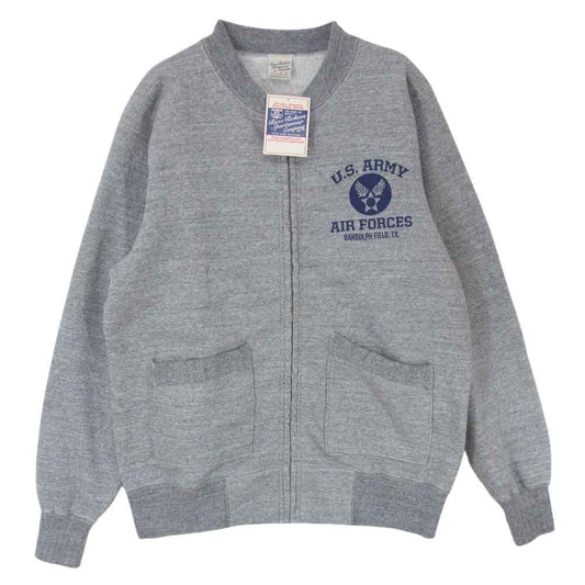 Buzz Rickson's バズリクソンズ BR65601 SET-IN ZIP SWEAT SHIRTS U.S. ARMY AIR FORCES US エアーフォース フルジップ クルー スウェット  グレー系 M【美品】【中古】